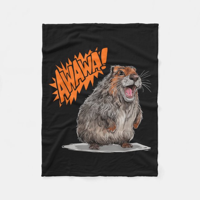Couverture Polaire Rock Hyrax Lover Awawa Funny Groundhog Die Animal  (Devant)