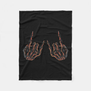 Couverture Polaire Rock On Rock Star Buddy Concert - Halloween Skelet