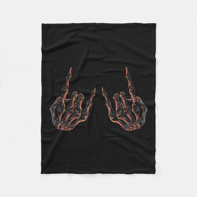 Couverture Polaire Rock On Rock Star Buddy Concert - Halloween Skelet (Devant)