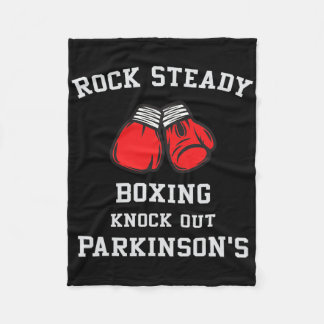 Couverture Polaire Rock Steady Boxing Knock Out Parkinsons