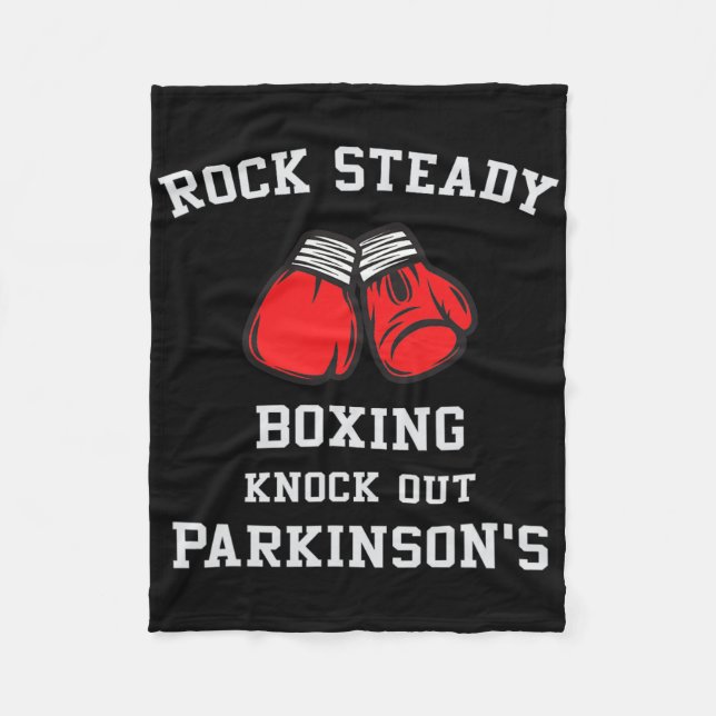 Couverture Polaire Rock Steady Boxing Knock Out Parkinsons (Devant)