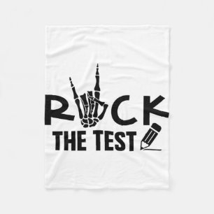 Couverture Polaire Rock The Test Test Test Examen Jour Pour L'Étudian