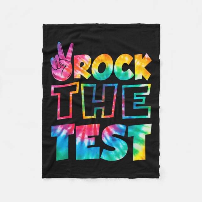 Couverture Polaire Rock The Test Testing Day Retro Motivational Teach (Devant)