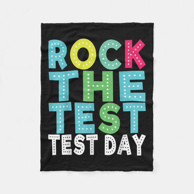 Couverture Polaire Rock The Test Testing Day Staar Motivational Teach (Devant)