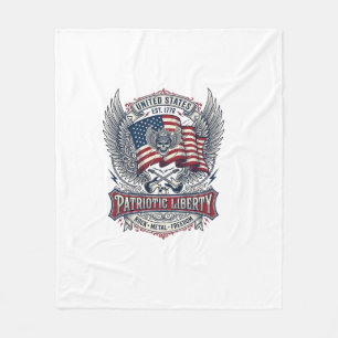 Couverture Polaire Rocker du bandana patriotique Méta musique Old Glo