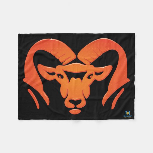 Couverture Polaire Rockford Rams #4 Fleece Blanket (Devant (Horizontal))