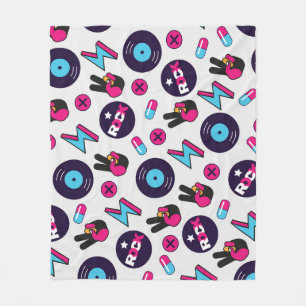 Couverture Polaire Rockin' Hippie : Vinyl Vintage Motif