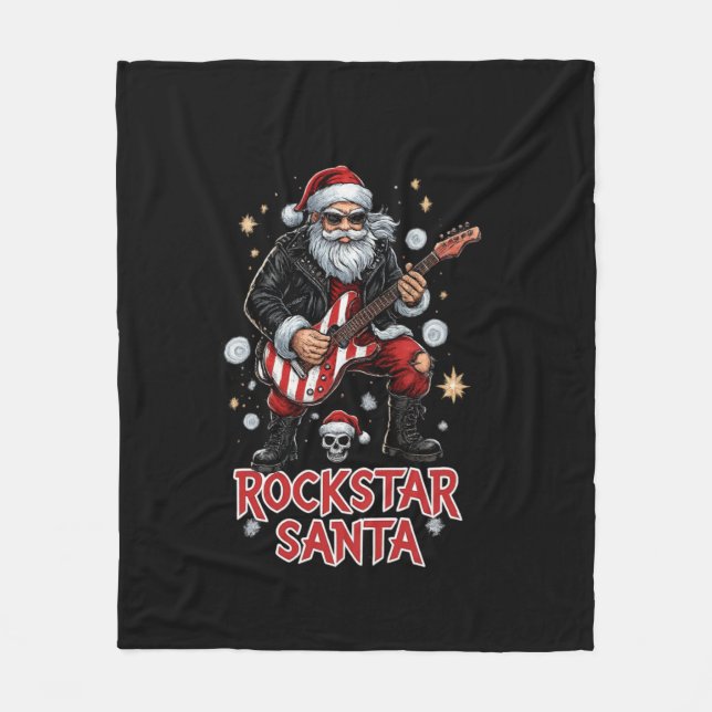 Couverture Polaire Rockstar Santa Fleece Blanket (Devant)