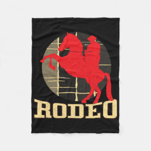 Couverture Polaire Rodeo Country Cowboys Horse Horse Équitation Vinta