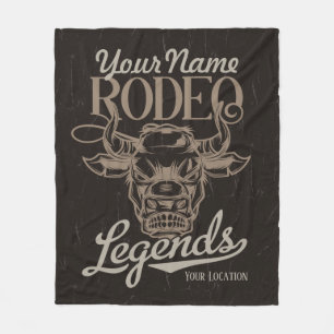 Couverture Polaire Rodéo personnalisé Old West Steer Roping Legends