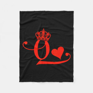 Couverture Polaire Roi & Reine des cœurs Saint Valentin Couple as