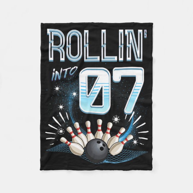 Couverture Polaire Rollin' Into 7 Bowling Anniversaire 7e Bowler Anni (Devant)