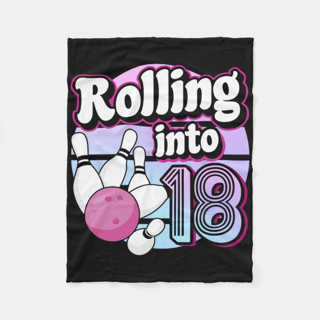Couverture Polaire Rolling In 18 Bowling 18th Birthday (Devant)