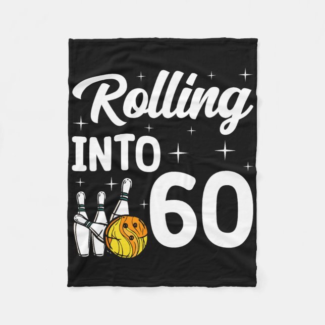 Couverture Polaire Rolling Into 60 Bowling 60th Birthday (Devant)