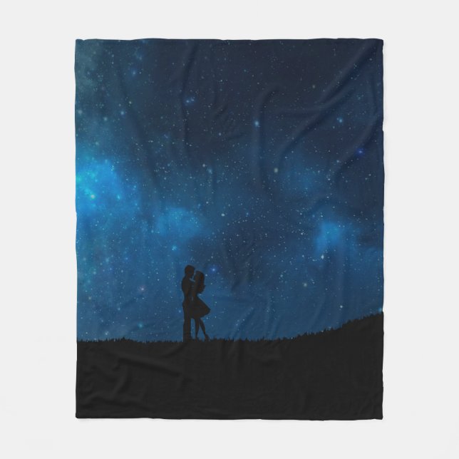 Couverture Polaire Romance amour couple conception coeur (Devant)