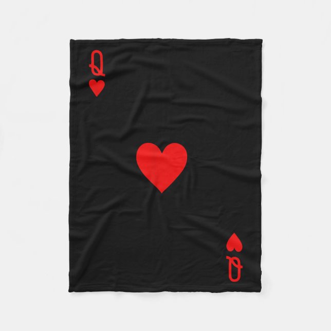 Couverture Polaire Romantic Couple Kiss Queen Of Hearts Ker Playing C (Devant)
