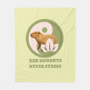 Couverture Polaire Rongeurs Zen N'Ont Jamais De Stress Humour Capybar