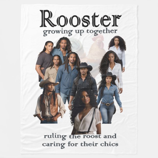 Couverture Polaire Rooster Grow Up Together Cover Art Sherpa Throw (Devant)
