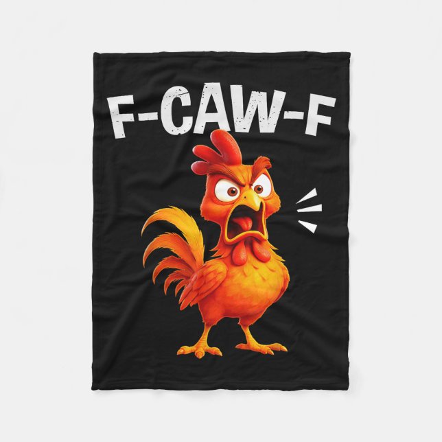 Couverture Polaire Rooster Humor Saying Funny F-caw-f Chicken Quote M (Devant)