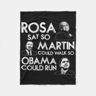 Couverture Polaire Rosa Martin Obama Afrique-Amérique Noire M