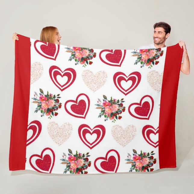 Couverture Polaire Rose (En situation)