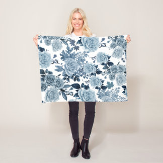 Couverture Polaire Rose bleu