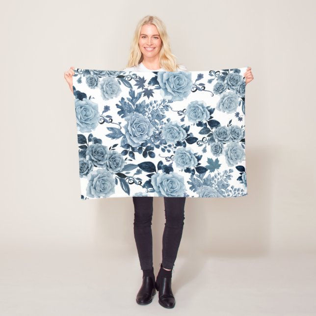 Couverture Polaire Rose bleu (En situation)