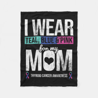 Couverture Polaire Rose Bleu turquoise Pour Maman Thyroïde Cancer Sen
