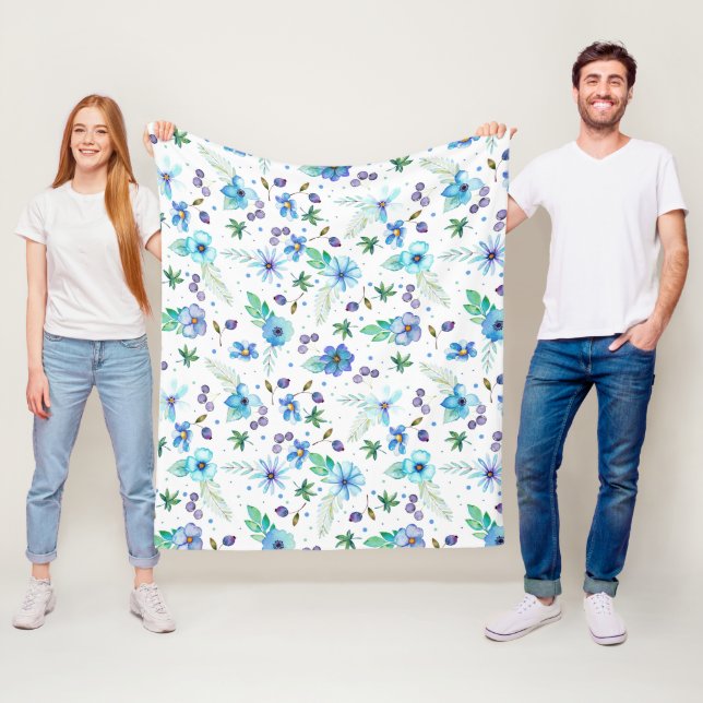 Couverture Polaire Rose bleue (En situation)