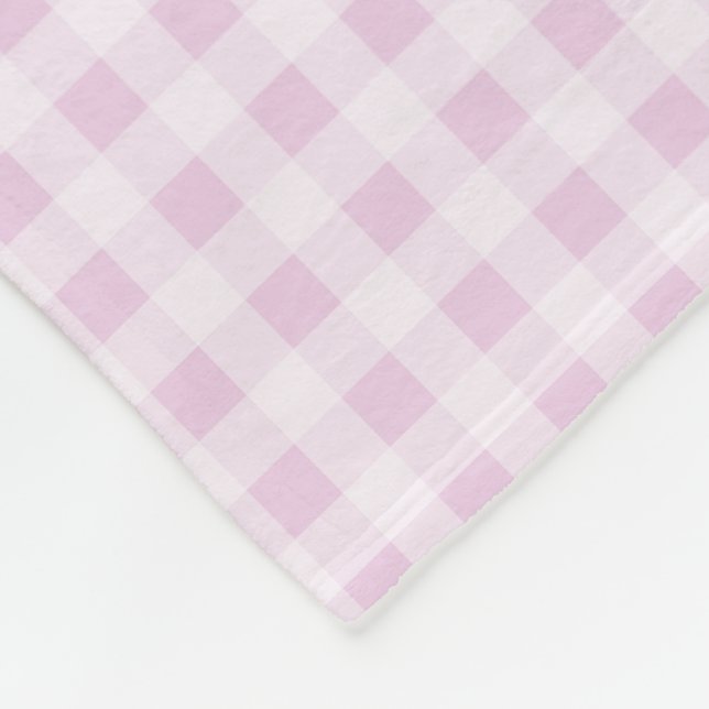 Couverture Polaire Rose Bonbon à Carreaux (Coin)