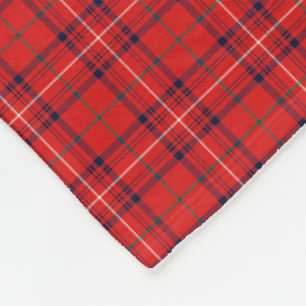 Couverture Polaire Rose Clan Tartan Red Plaid
