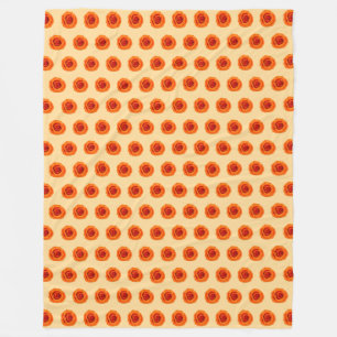 Couverture Polaire Rose couleur orange Fleur Motif sans couture sur