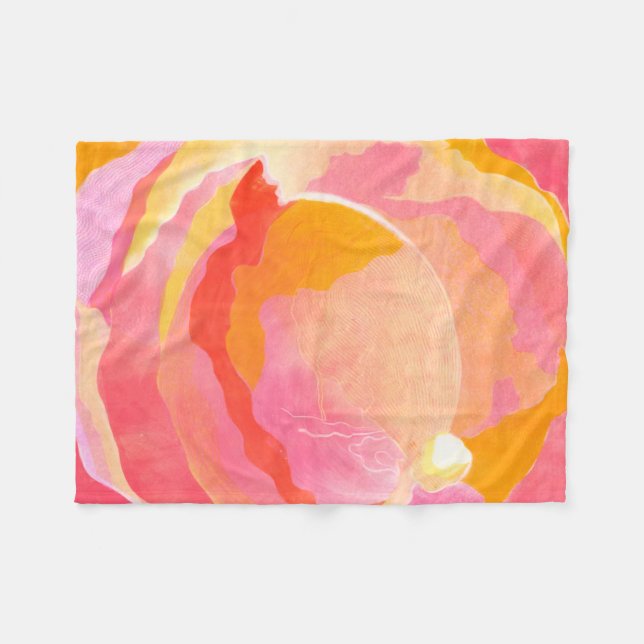 Couverture Polaire Rose de chou III (Devant (Horizontal))