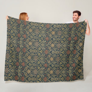 Couverture Polaire Rose et lis de William Morris vintage