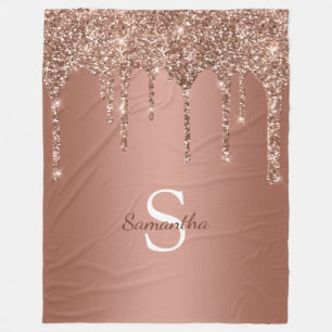 Couverture Polaire Rose Gold Parties scintillant Sparkle Drift Nom du
