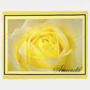Couverture Polaire Rose jaune