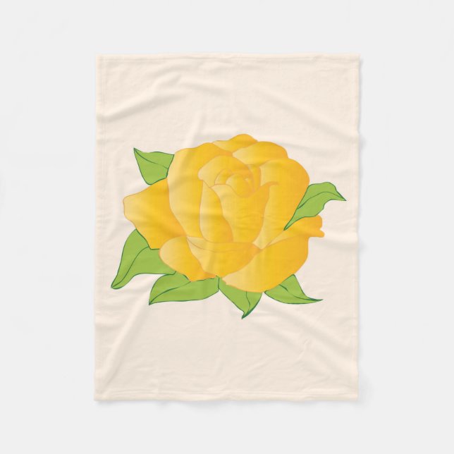 Couverture Polaire Rose jaune moderne (Devant)