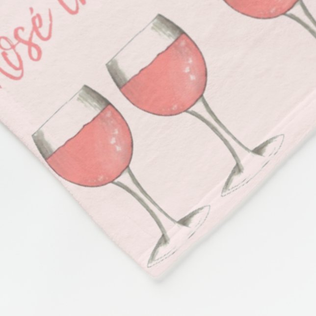 Couverture Polaire Rosé Le Jour D'Ailleurs Vin Rose Verre (Coin)