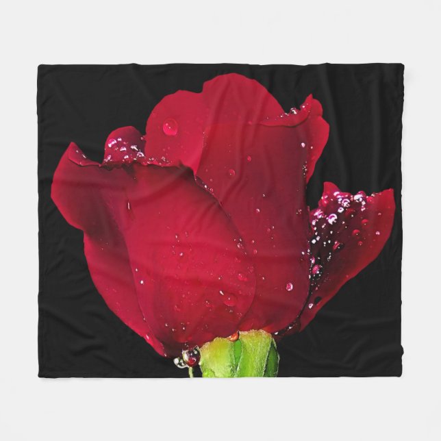 Couverture Polaire Rose Mariage rouge (Devant (Horizontal))
