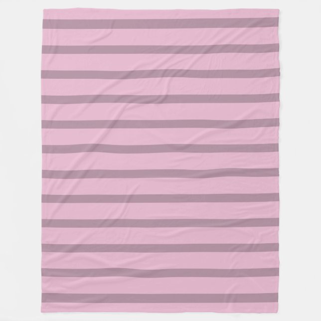 Couverture Polaire Rose Mauve Moderne Rayé (Devant)