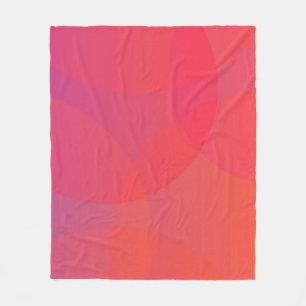 Couverture Polaire rose, orange, moderne, simple, cool, art tendance