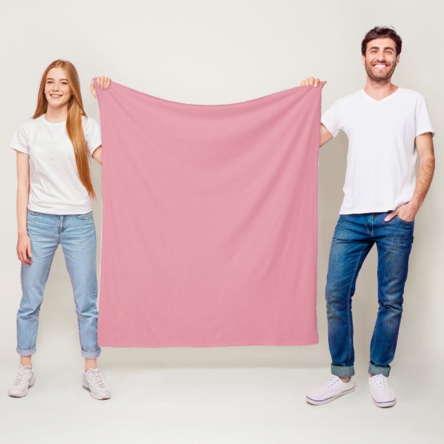 Couverture Polaire Rose Pâle Douce / Couleur Blush Élégante de Mode (En situation)