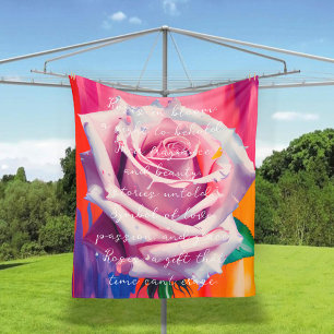 Couverture Polaire Rose Rose Pâle Gras Bohème Poème Artistique 