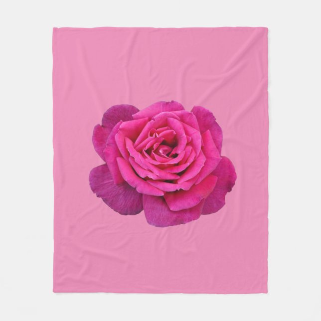 Couverture Polaire Rose rose simple rose (Devant)