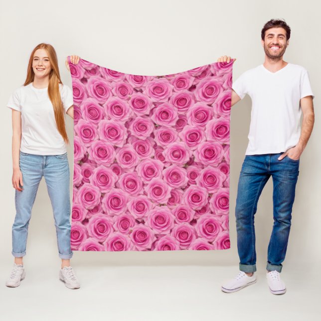 Couverture Polaire Rose rose vif (En situation)