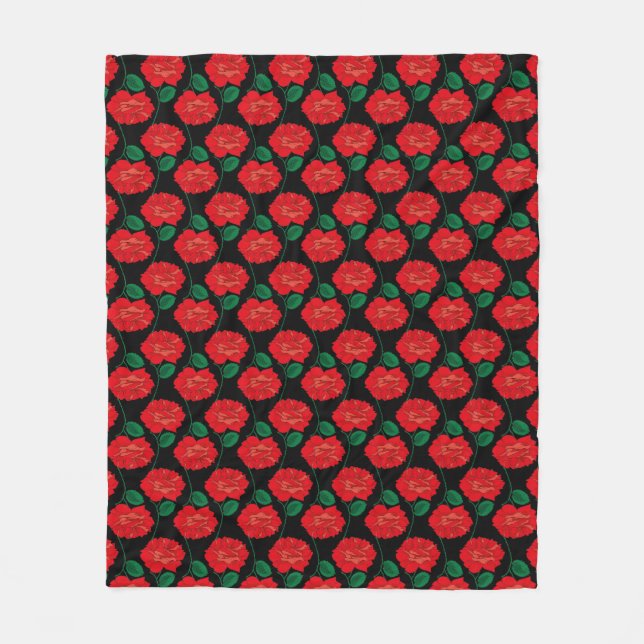 Couverture Polaire Rose rouge (Devant)