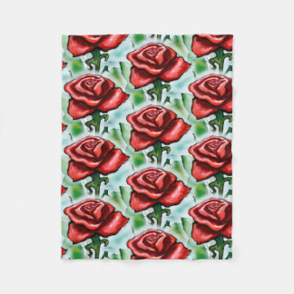 Couverture Polaire Rose rouge
