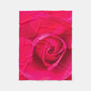 Couverture Polaire Rose rouge romantique v2