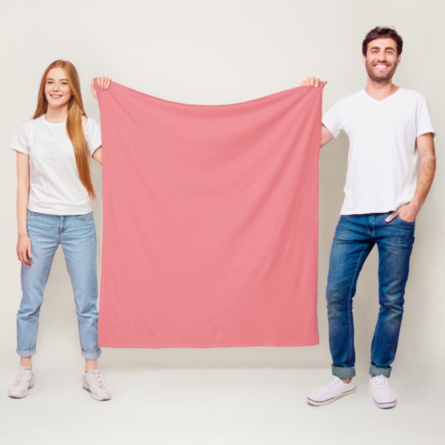 Couverture Polaire Rose Simple Nom Personnalisé Répétitif (En situation)