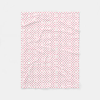 Couverture Polaire Rose sur blanc Pois de petite taille